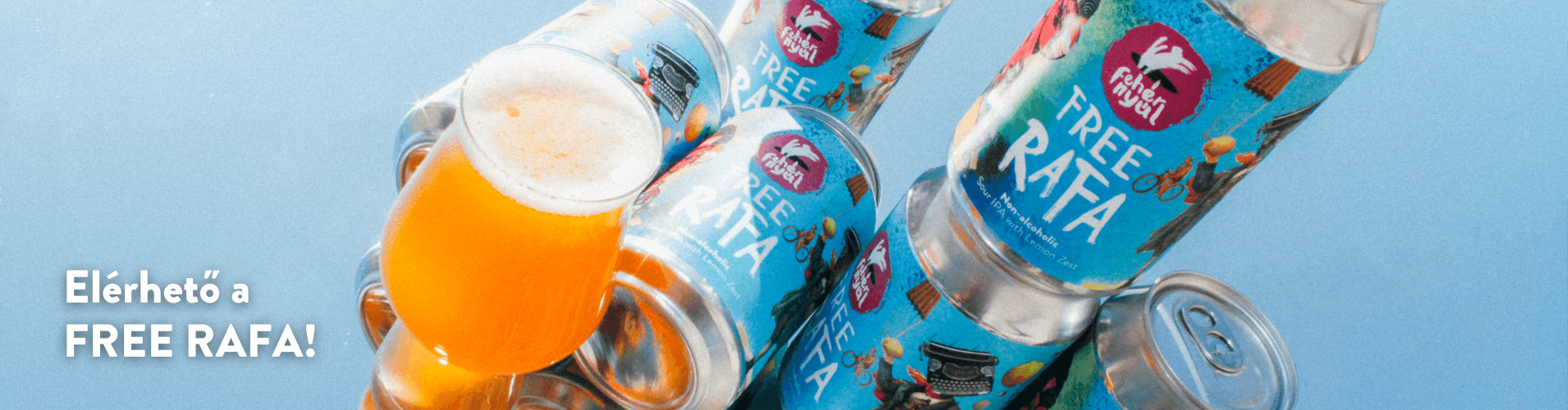 Fehér Nyúl Free Rafa alkoholmentes limoncello ihlette sour IPA citromhéjjal